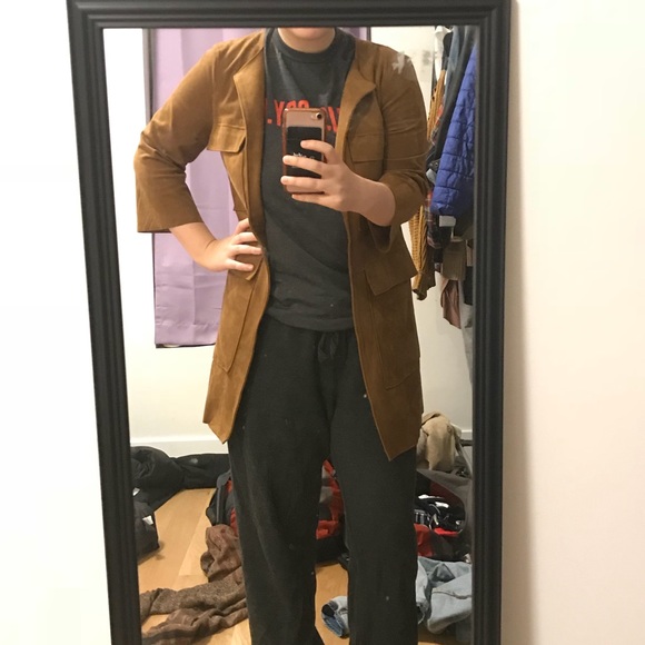 Tan Faux Suede H&M Jacket with Pockets - Picture 6 of 6